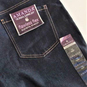 Gloria Vanderbilt AMANDA JEANS SIZE 16 SHORT TAPERED LEG CLASSIC RISE